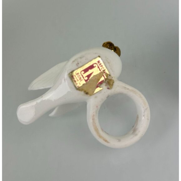 Napcoware Dove Taper Candle Huggers Christmas Holiday Decor Ceramic Taiwan VTG - Picture 16 of 16